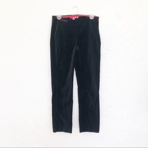 Boden Black Velvet 7/8 Cropped Straight Ankle Pant